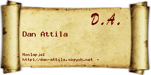 Dan Attila névjegykártya